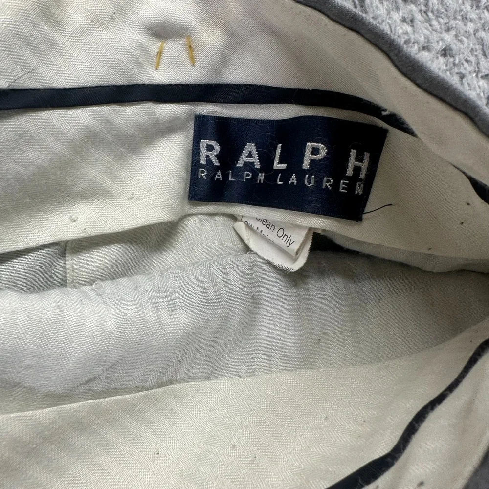 Ralph Lauren Pant Men's 33x32‎ Gray Polyester Dress Straight Leg Preppy Business